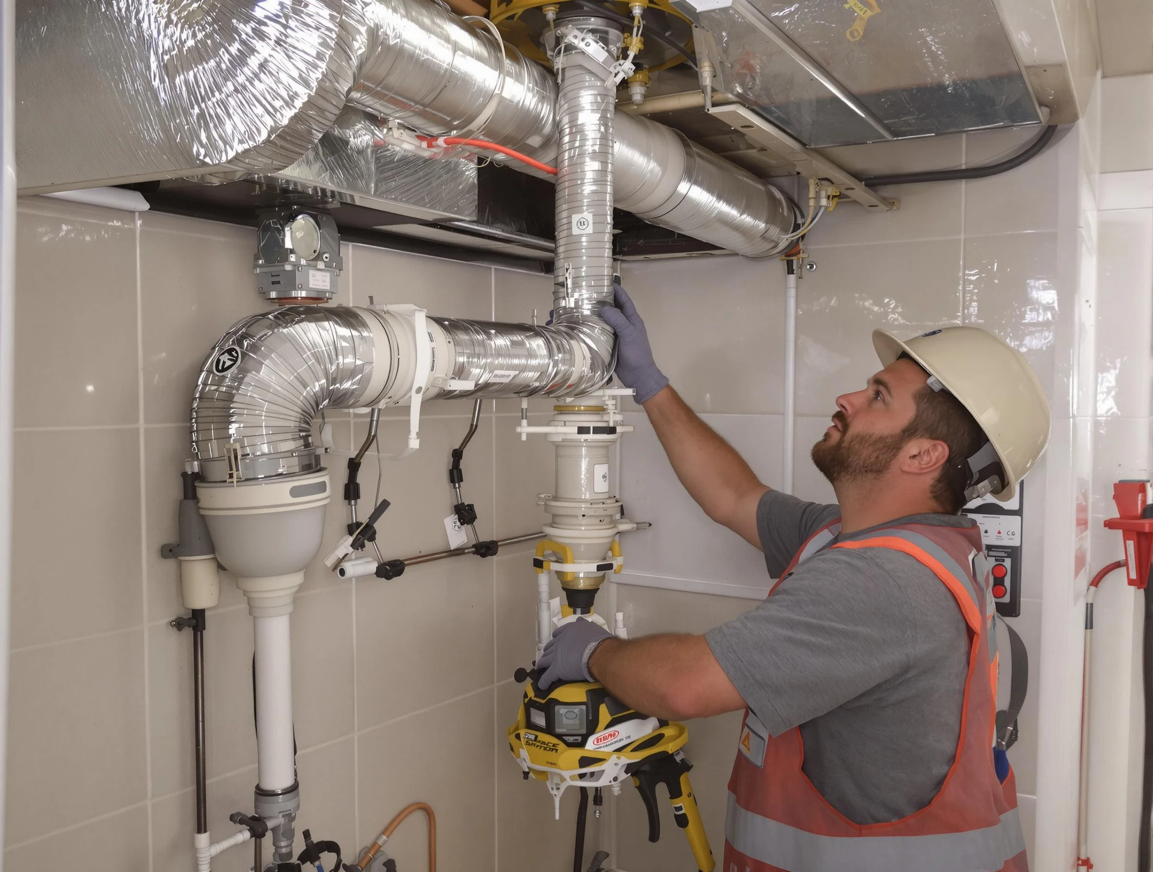 Upper St. Clair Dryer Vent Cleaning expert performing professional dryer vent repair and installation in Upper St. Clair